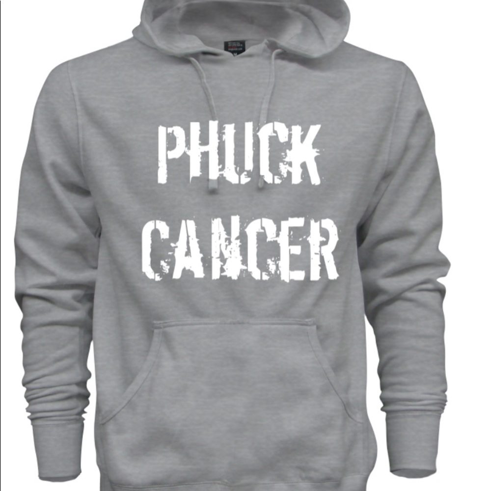 Phuck Cancer Hoodies! (Unisex) Light Grey